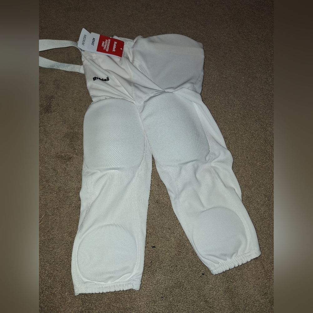 NWT/ Russell Athletic White PADDED Sports Pants / Size : Adult MEDUM